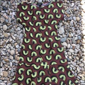 Rachel Comey Printed Brown Black Neon Dress Size 4